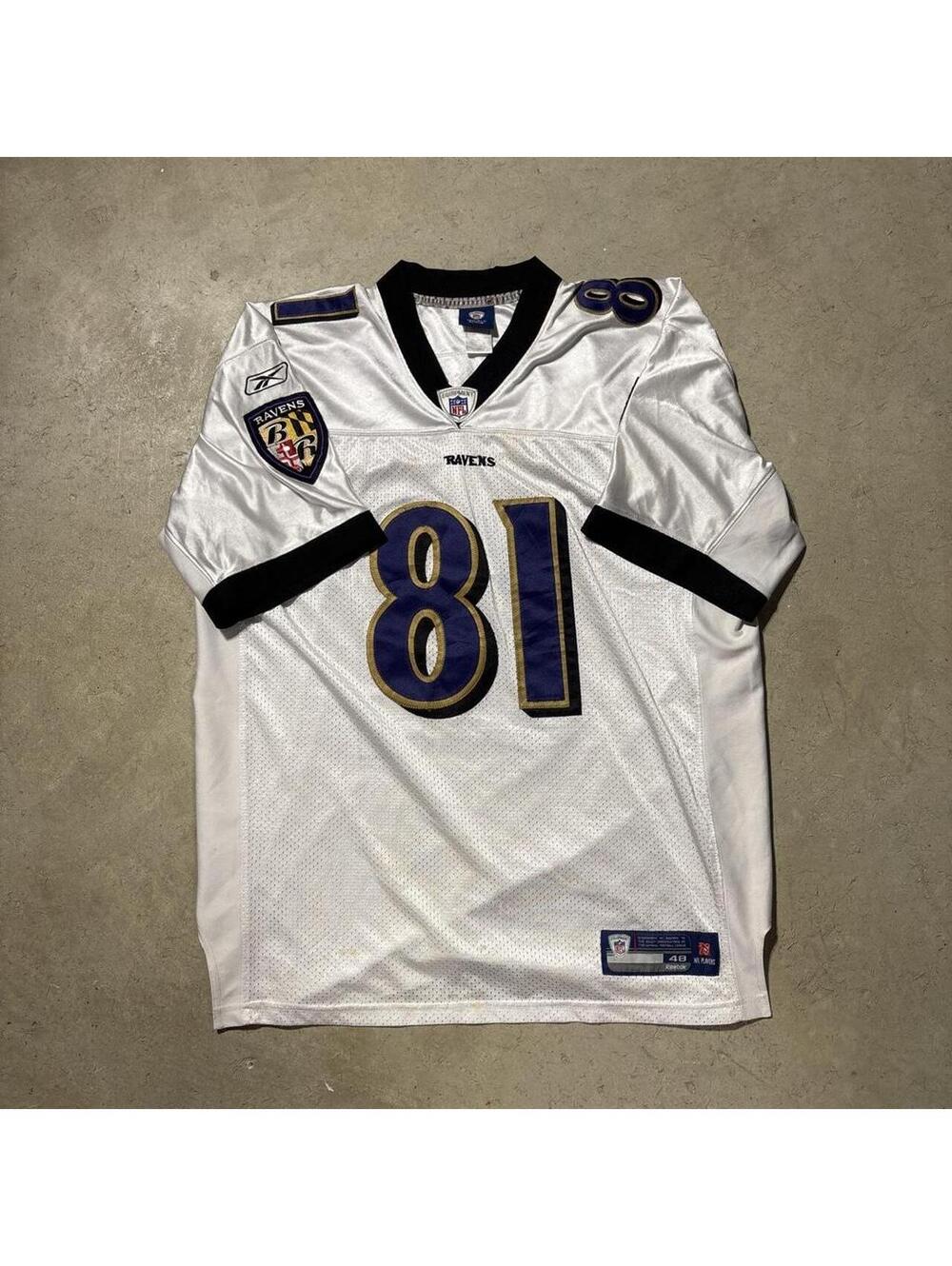Vintage Y2K Reebok Baltimore Ravens Anquan Boldin #81 Jersey White Mens 48